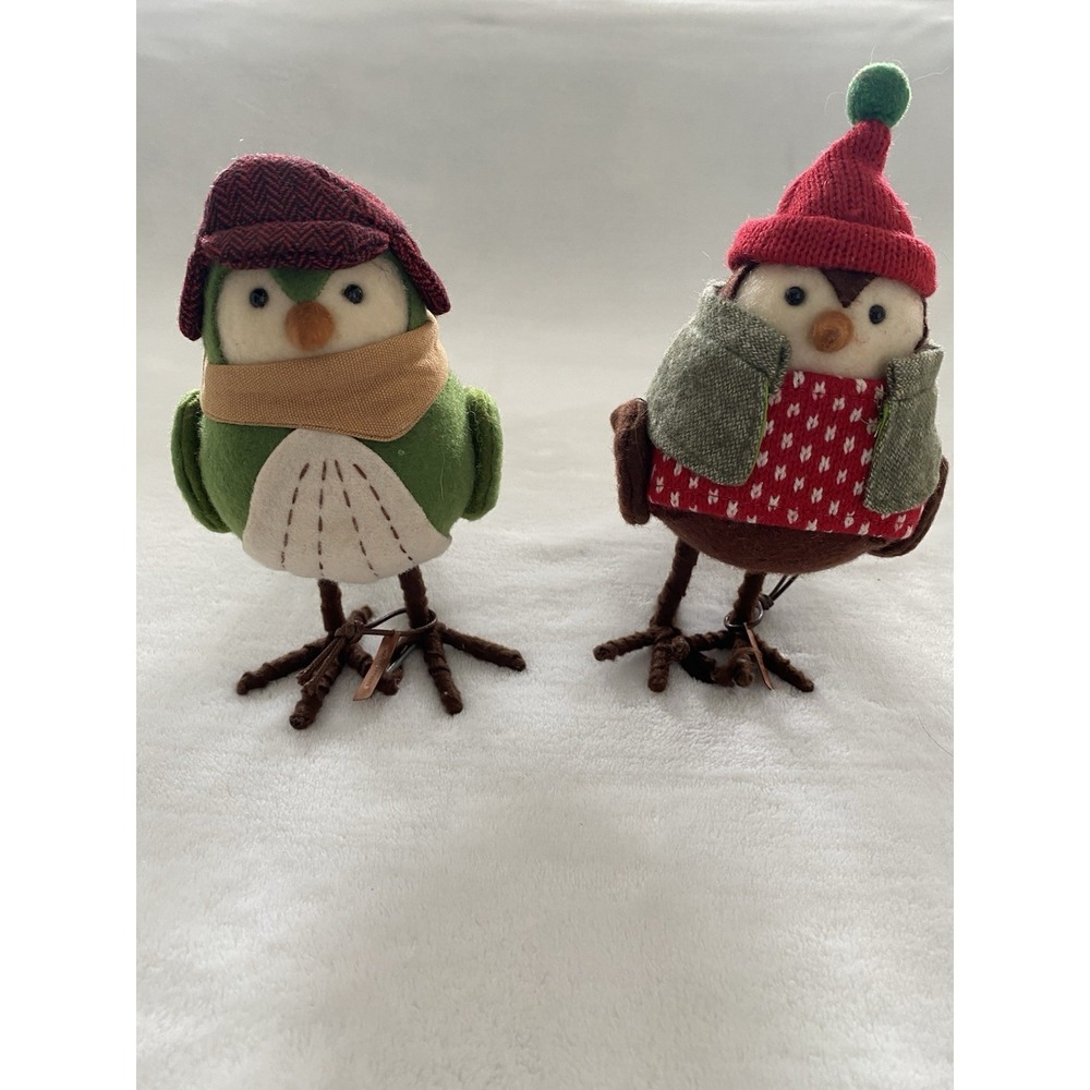 Target Wondershop 2016 Set Of‎ 2 Felt Birds Camper & Blazer Featherly Friends